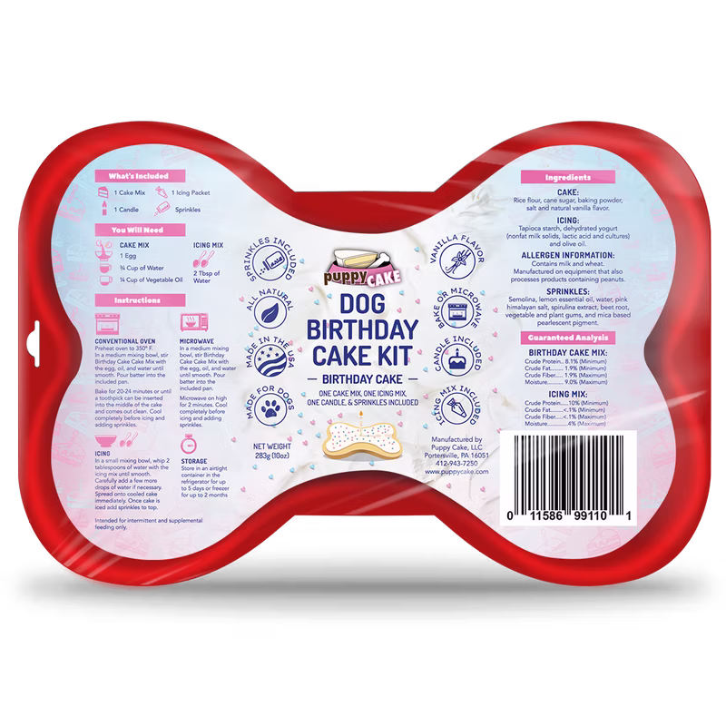 PuppyCake Dog Birthday Cake Kit